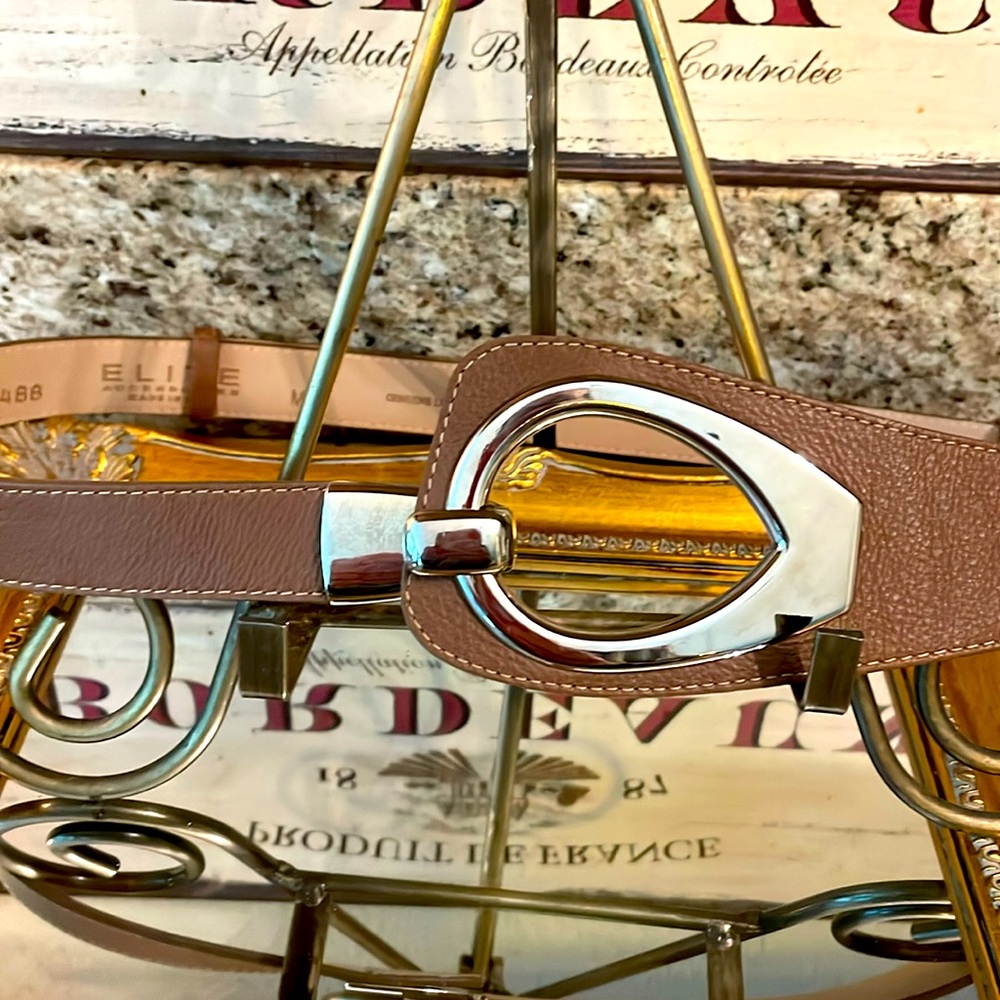 New Elite Accessories Adjustable Leather Hook Belt